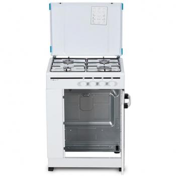 Cocina de Gas Nevir NVR-CB4P con 4 Quemadores y Kit de Conversión para Gas Natural, con Espacio Portabombonas, en Color Blanco