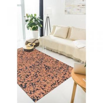 Alfombra moderna de salón naranja 140x200 cm colección Cloud