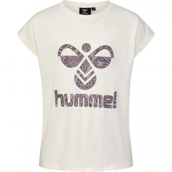 Hummel hmlSense Kids Short Sleeve T-Shirt - Unisex, Beige, 7 Years