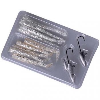Savage Gear LRF Kit de Micro Sandeel - Señuelos 12, plata