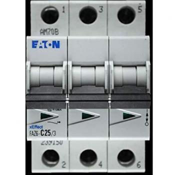 EATON FAZ6-C25/3 Interruptor Automático Magnetotérmico FAZ6, 3P, 25A, Curva C