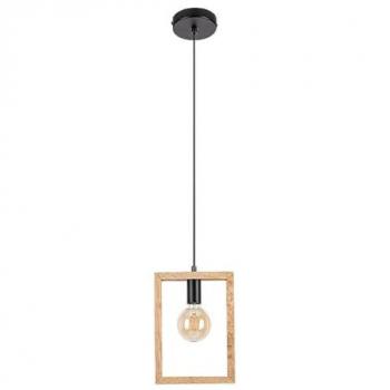Lámpara Colgante E27 X2 X4 Madera Negro Estilo Escandinavo Metal IP20 INDIGO RABALUX 2292 - Lámpara de techo (metal, E27, 1 bombilla máxima de