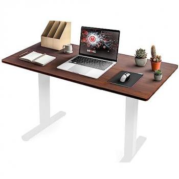 Tablero de Escritorio Duronic TT160 WT 160x60 cm Color Nogal - Mesa para Casa y Oficina, Ideal para Altura Regulable