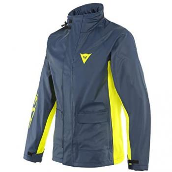 Chaqueta Unisex Dainese Storm 2 Impermeable Negra-Iris/Amarillo Fluo