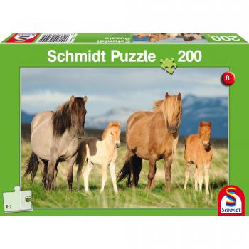 Puzzle Infantil Familia de Caballos 200 Piezas Schmidt Spiele
