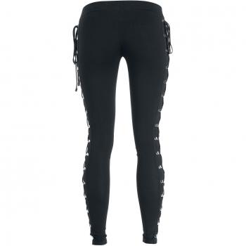 Gothicana by EMP Built For Comfort Mujer Leggins Negro XL 95% Algodón 5% Spandex Schnürung Pitillo