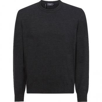 Pullover de hombre MAERZ en gris, tamaño 58, tejido de lana virgen con cuello redondo