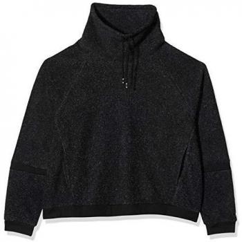NIKE W NK THRM LS Cowl FLC CZ Plus Sudadera, Mujer, Black/htr/Black/Black, 50/52