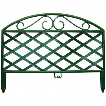 Borde Ornamental de Jardín en PE Verde 5 Piezas 48x37 cm
