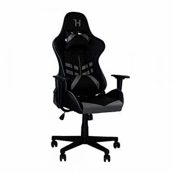 Silla Gaming Profesional Ergonómica Decode - Cuero Sintético, Reclinable 90-180º, 2 Cojines Ajustables, Soporta 120Kg, Negro-Blanco/Gris