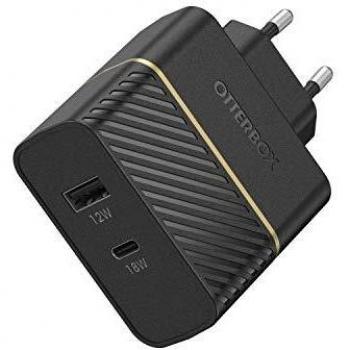 Cargador de Pared Otterbox 78-52723 Negro 30 W con puertos USB-A y USB-C, potencia de 30W