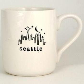Seattle Coffee Mug Typewriter White 11oz STMUGOLA 31179 by City Coffee Mugs