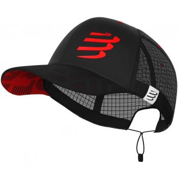 Gorra de running Compressport Racing Trucker Negra