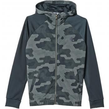 adidas YB LR S FZ Hood - Sudadera para niño, color gris, talla 140