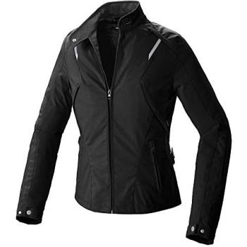 Chaqueta de Moto Spidi Ellabike Mujer Negra Textil Resistente a la Abrasión con Forro Térmico Extraíble y Zonas Reflectantes, Protecciones en Codos y Hombros Incluidos