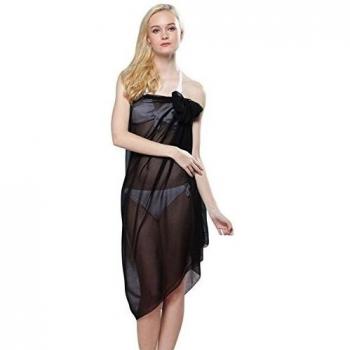 Sheer gasa pareo negro