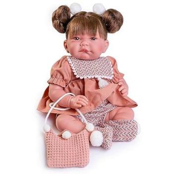 Muñeca Recién Nacida Nica 42 cm con coletas y bolsito de Antonio Juan