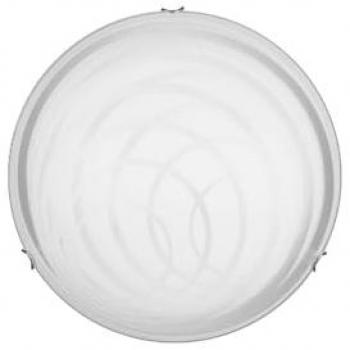 Lámpara de Techo Sydney EPIKASA, Metal y Vidrio en Cromo y Blanco, 50x50x11 cm