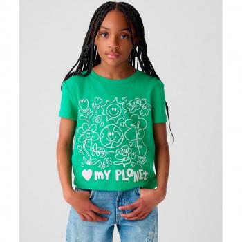 Camiseta manga corta de niña con detalle frontal - Gap