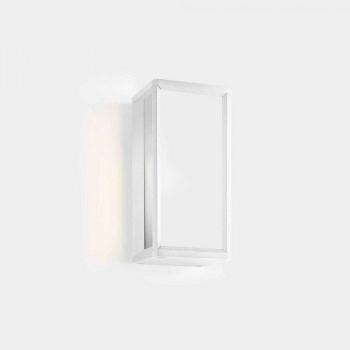 Farol de jardín Skat Mini Outdoor LED, Policarbonato y Aluminio Blanco, 1 Bombilla, 20cm, IP65, 9W, 2700K