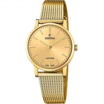 Reloj de Mujer Festina F20023/2 Swiss Made con Esfera Beige