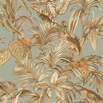 Papel pintado DUTCH WALLCOVERINGS Bird-of-Paradise Verde Agua
