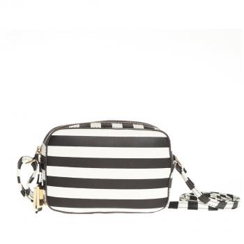 VENCA Bolso correa ajustable para colgar mujer by VencaStyle - 008787,NEGRO/BLANCO,UNICA