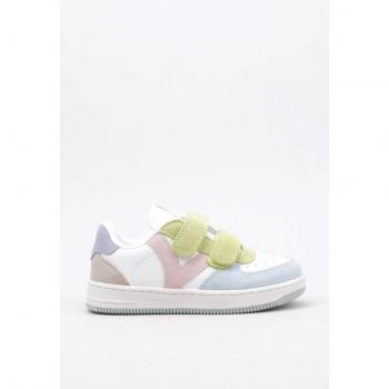 Victoria Kids Multicolor Suede Effect Sneakers with Velcro Straps 1124116
