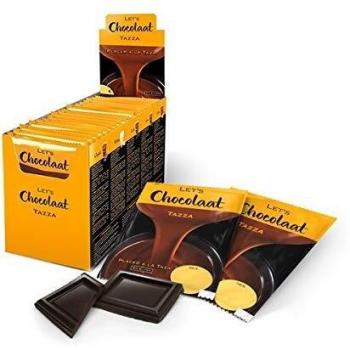 Lets Chocolaat Chocolate a la Taza, estuche 25 sobres, sabor Chocolate Negro 40% cacao