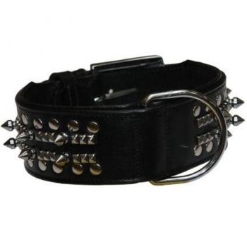Collar de perro de cuero negro Nobby Delgado 50 cm x 5 cm