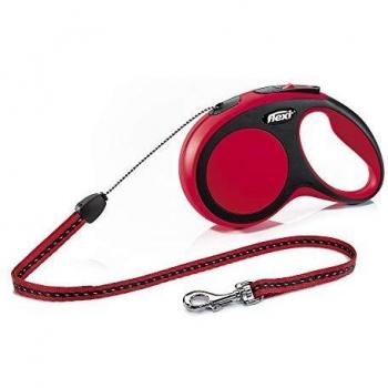 TRIXIE flexi New COMFORT, Cuerda, S, 8 m, Rojo, Perro