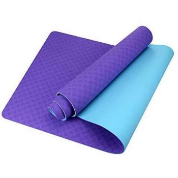GISALA Esterilla Yoga Antideslizante, Esterilla Deporte Antideslizante TPE de Material Natural con Bolsa y Cuerda, Yoga Mat de 183x61cm, 6mm de Grosor, No tóxico, para Pilates,Fitness