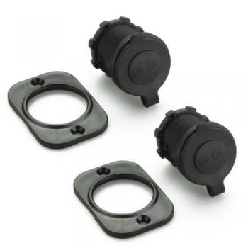 TOOGOO(R) 2 x Toma de Corriente Empotrable Mechero Conector 12V para Coche Moto Barco