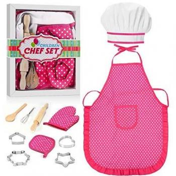 ATOPDREAM Juguetes 3-8 Años Niñas, Delantal y Gorro Cocina Niños Regalos Niños 3 4 5 6 Años Juguetes para Niñas de 3-8 Años Regalos Navidad Niña Juguetes Niños 3-8 Años Mas Vendido