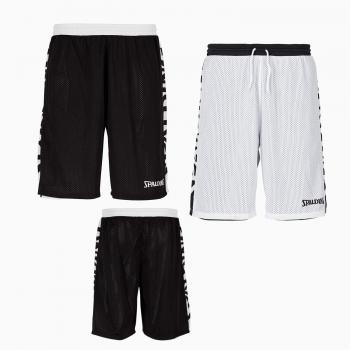 Spalding Essential Reversible Shorts Short, Hombre, Black/White, 116
