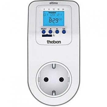 Temporizador Digital Semanal Theben Eltimo 020 Top3 con Bluetooth, 2600W, Pantalla Retroiluminada
