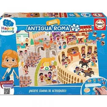 Educa - Antigua Roma - Puzzle Happy Learning, Puzzle de 300 Piezas, Incluye lámina con Actividades para