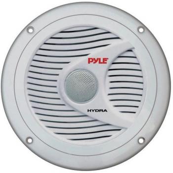 PYLE PLMR60W 6.5 Inch Marine Dual Cone Speakers, 150 Watts, White