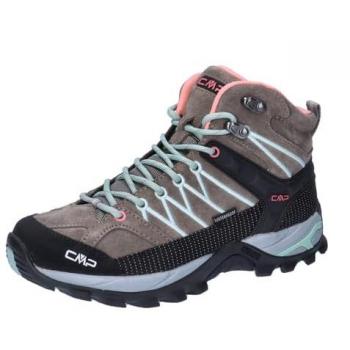 Botas de Senderismo CMP Rigel Mid WP para mujer, color marrón claro y negro, talla 42