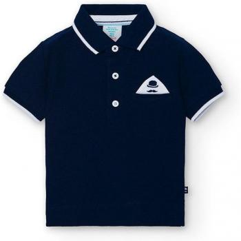 BOBOLI Polo de Piqué Azul Marino para Bebé Niño