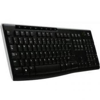 Logitech K270 Wireless Keyboard - Teclado inalámbrico QWERTY en inglés, color negro
