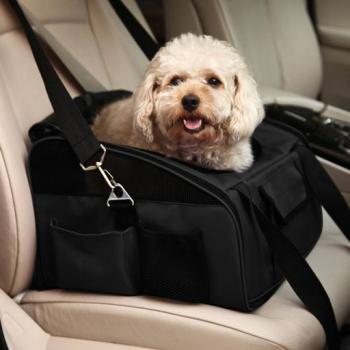 Freedog Transportín Car Bag Negro para Mascotas Pequeñas y Gatos viajeros