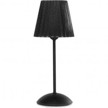 Lámpara de mesa LORIS Metal y Tela Negro, Euluna, color negro