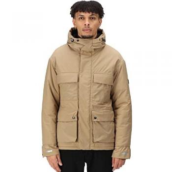 Chaqueta impermeable y transpirable Regatta Raylan para hombre en color marrón, con aislamiento térmico, capucha y multibolsillos