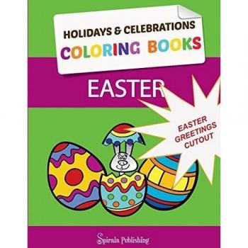 Libro de Colorear de Pascua: Saludos para Colorear y Recortar - Páginas para Colorear y Recortes para Niños