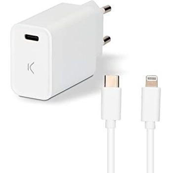 Ksix S1905401 Cargador USB iPhone, Blanco