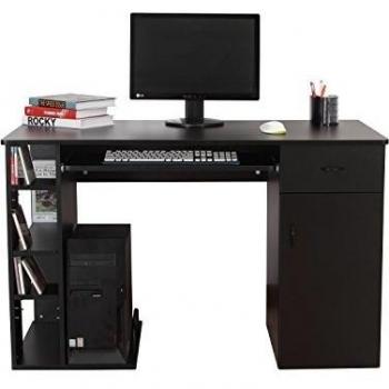 Mesa de Ordenador PC 120x60x74 cm Oficina Despacho Escritorio Mobiliario Negro