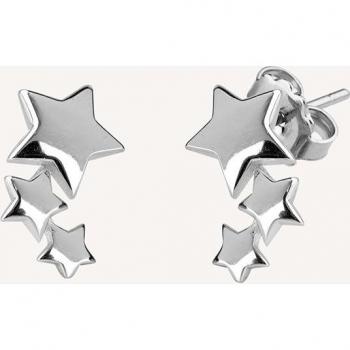 Pendientes Vidal & Vidal Essentials de plata con tres estrellas