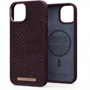 Njord Leather MagSafe Case for iPhone 12/13/14 Pro Max - Cognac and Red Options