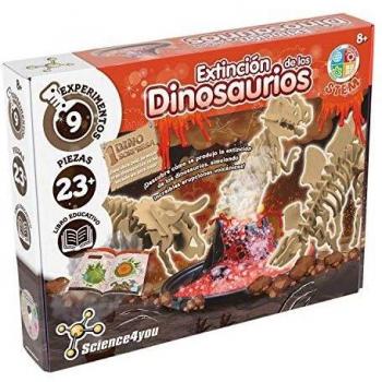 Science4you-Extinción Extinción, Juguete Educativo y Divertido Regalo Original con Dinosaurios y Volcanes, Manualidades para Niños +8 Años, Multicolor